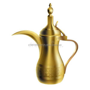 ARTESANÍA DE METAL DALLAH ÁRABE FABRICANTE DE TEA CAFÉ DE LA INDIA DALLAH ÁRABE EID DECORACIÓN RAMADAN DRINKWARE REGALO POR FABRICANTE - Product Image 4