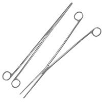Pinces et forceps de manipulation et d'alimentation pour reptiles en acier inoxydable, 46 cm, rouge, 100 % étanches, outil d'alimentation durable pour animaux