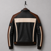 Veste en cuir pour homme, vente directe d'usine, design classique et doublure intérieure en cuir, idéale pour les activités de plein air.