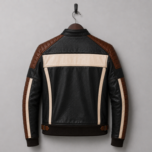 Chaqueta de cuero para hombre de venta directa de fábrica con diseño clásico y forro interior, ideal para uso en exteriores. - Product Image 3
