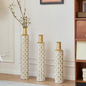 Handmade Eco-Friendly Iron Coastal Style Tabletop Floor <b>Vases</b> Set for Home Interior Design ZAHID EXPORTS Christmas Edition - Product Image 3