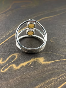 Elegant Natural Two Pearls <b>925</b> <b>Silver</b> <b>Ring</b> 5.9 Grams Luxury Jewelry for Unisex Everyday Wear - Product Image 4