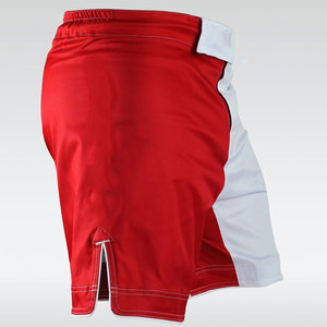 <b>Men's</b> Red <b>White</b> Panelled Board Shorts Sublimation Print Quick Dry Elastic Waist Mid Length Casual Style - Product Image 2