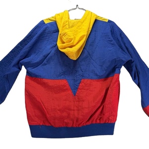 Retro Windbreaker Jacket Hip Hop Vintage Best Quality Colorblock Contrasting Colors Top Nylon Mens Wind Breaker Jacket - Product Image 4