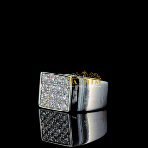 TASNIM Star Shape VVS Moissanite 925 <b>Silver</b> Cocktail <b>Ring</b> for <b>Men</b> White Gold Plated Prong Setting Round Brilliant Cut Luxury - Product Image 2