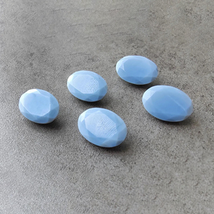 AAA+ Quality Natural <b>Blue</b> <b>Opal</b> Faceted Cut Oval Shape Calibrated Loose Third Party Certified for Jewelry Making All Sizes - Product Image 1