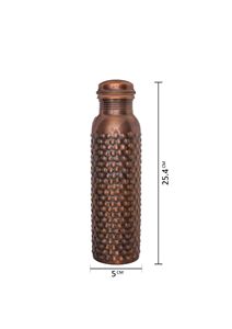 Bouteille d'eau ayurvédique en cuivre pur, faite à la main, traditionnelle indienne, pour l'hydratation quotidienne, le bien-être, le yoga et la remise en forme - Product Image 1