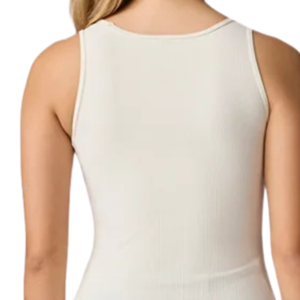 Débardeur de fitness côtelé neutre pour femme, doux et extensible, sans manches, idéal pour le yoga, la course, la gym et les activités quotidiennes - Product Image 3