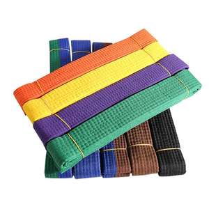 Ceinture noire de karaté Shotokan brodée, arts martiaux japonais pour enfants, jeunes et clubs juniors, polyester, nom personnalisé, largeur 4 cm - Product Image 1