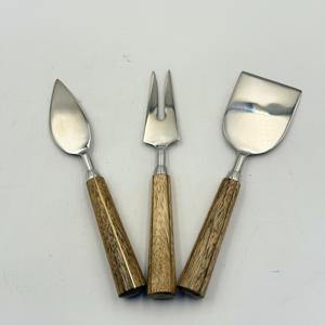 ชุดอุปกรณ์ชีส 3 ชิ้น ด้ามเรซิ่น พร้อมด้ามไม้ สำหรับเครื่องครัวและของใช้บนโต๊ะอาหาร ราคาถูกที่สุดในอินเดีย - Product Image 2