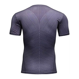 Camiseta Deportiva de Compresión Unisex, Impresión Serigráfica, Poliéster/Algodón, Secado Rápido, Antibacteriana, Transpirable, Manga Corta - Product Image 4