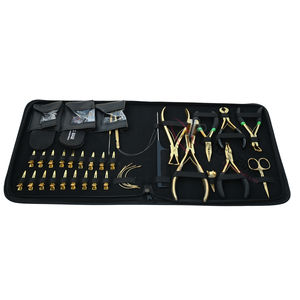 Kit de herramientas definitivo para extensiones de cabello Big Gold: Alicates para extensiones, herramientas de crimpado y extracción de microlink, alicates para extensiones de cinta, set completo para salón. - Product Image 1