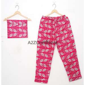 Conjunto de Pijama Informal para Mujer, 100% Algodón Puro, Hecho a Mano, con Estampado Floral, Cierre de Botones, Secado Rápido y Ecológico, para Verano - Product Image 4