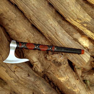<b>Viking</b> Art Handmade <b>Viking</b> <b>Axe</b> Stainless Steel Head Stainless Steel Handle Leather Wrapped Builder's Hatchet 6 Cutting Edge <b>Axe</b> - Product Image 1