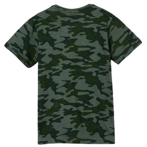 Camiseta de punto personalizada para hombre, con estampado digital de camuflaje frontal, de algodón transpirable y alta solidez del color, ideal para fiestas. - Product Image 1