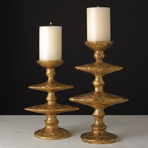 Ensemble de 3 bougeoirs en bois faits à la main de qualité supérieure pour la décoration de table à la maison et à l'hôtel - Product Image 5