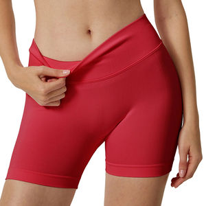 Shorts de algodón para mujer, cintura alta, pierna ancha, cordón ajustable, cintura elástica, shorts holgados de verano con bolsillos, shorts de gimnasio - Product Image 4