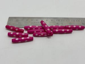 Handmade Polka Dot Glass Tube Beads Colorful Lampwork Glass Beads Loose <b>Spacer</b> Beads for Jewelry Making Craft Supplies - Product Image 1