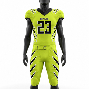 Wholesale American Football Apparel Custom Full Sublimation Football Uniforms High Elastic <b>Padded</b> Football Pants and Jersey Set - Product Image 1
