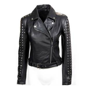 Comfortable Winter Wear Women <b>Leather</b> <b>Jacket</b> Regular Double Stitching Inside Pocket Wind Resistant Customized <b>Leather</b> <b>Jacket</b> - Product Image 1