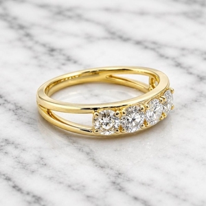 Bague pour femme en diamant de laboratoire certifié IGI, couleur F, jaune, 1,5 carat, taille ronde brillante, VS1, 18 carats, 2 grammes, diamant de laboratoire certifié IGI - Product Image 3