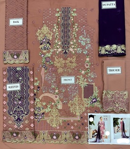 Costume en mousseline de soie Salwar Kameez, robe de créateur, tissu de mariage, robe de Collection Eid, 2022 - Product Image 3