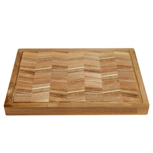 Ensemble de 3 planches à découper en bois d'acacia de qualité supérieure, prix de gros, planches à découper de type bloc de boucher pour accessoires de cuisine - Product Image 2