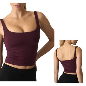Custom Wholesale Women Seamless Crop Tank <b>Top</b> Square Neck Yoga <b>Top</b> Slim Fit Stretch Fitness Camisole Sports Activewear - Product Image 1
