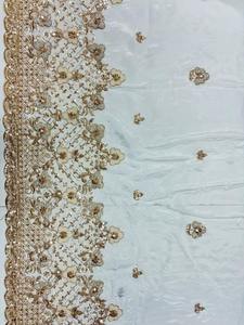 Tissu brodé perlé Dobby 100% soie pour robes de mariée, dentelle et vêtements pour filles - Fournisseur et fabricant sur mesure - Product Image 2