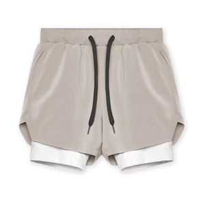 Pantalones Cortos Deportivos Personalizados para Hombre, 100% Algodón, 2 en 1, de Secado Rápido, Doble Capa, Transpirables, para Gimnasio, Fitness, con Logotipo Frontal - Product Image 6