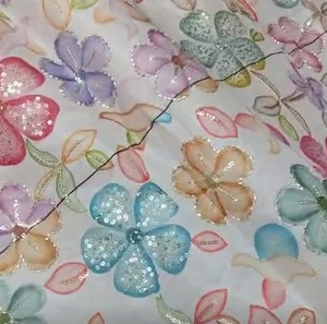 Premium <b>Fabric</b> With Beads Embroidery Work 65 GSM 44 Inch Width Designer Ethnic Material For Boutique Wear 25 Meters - Product Image 5