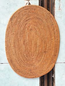 Meilleures ventes en Indonésie, tapis de table en bambou Ata ovale 500 mm, style classique, design antidérapant, qualité alimentaire, fait main, respectueux de l'environnement, Bali - Product Image 3
