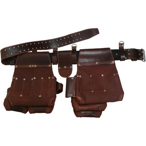Premium leather <b>tool</b> <b>belt</b> <b>carpenter</b> designed with multiple storage pouches durable hardware secure <b>tool</b> holder in wholesale rate - Product Image 2
