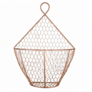Modern Geometric Metal <b>Wire</b> <b>Hanging</b> Storage <b>Basket</b> For Multi-Purpose Neatening And Organizing Kitchen Essentials - Product Image 3