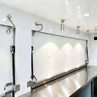 Remorque bar mobile de type conteneur, avec fenêtre de service longue, pré-câblée et pré-alarmpurée pour la conversion en bar mobile personnalisé pour cocktails, bières et matcha.