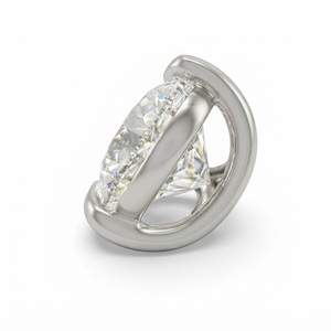 Colgante Solitario de Diamante Cultivado en Laboratorio de Corte Brillante Redondo de 2.00CT en Oro Blanco de 10k, Certificado IGI, con 3 Puntas - Product Image 2