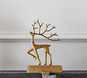 Figurine de cerf en métal doré moderne - Sculpture décorative de renne pour la maison, la table et la décoration festive - Product Image 6