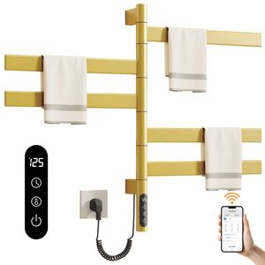SIOYIE Scaldasalviette Elettrico Intelligente da Parete, Rotante e Riscaldato, con Timer Smart e Funzionalità a Basso Consumo Energetico per Bagno - Product Image 1
