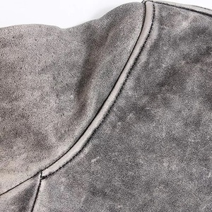 Chaqueta de moto de cuero PU negra para hombre con forro de piel sintética, cierre de cremallera, cinturón, abrigo de invierno para motociclista, abrigo grueso de piel todo en uno para mujer - Product Image 5