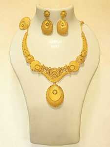 New Fashion Hiphop Style Gold Plated Brass Diamond Women's Jewelry Set Necklace Engagement Wedding Anniversary Gift Party Chunky - Product Image 2