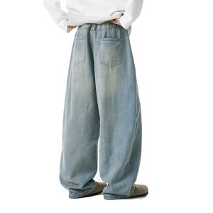 Pantalones Vaqueros Anchos Personalizados con Logotipo, Pantalones de Mezclilla Holgados de Diseñador para Hombre, Producción con MOQ Bajo, Pantalones de Mezclilla de Corte Holgado - Product Image 4
