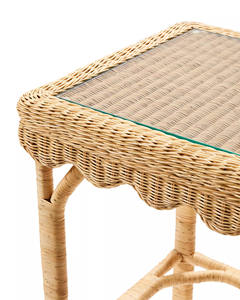 New Design Kids Rattan Scalloped <b>Side</b> <b>Table</b>, Handmade in Vietnam, Premium Quality Furniture Wholesale Price - Product Image 2