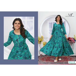 Long Kurti de qualité supérieure Chanderi pour l'exportation - Product Image 1