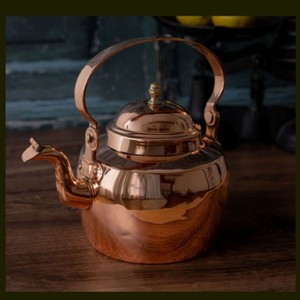 Decorative Copper Tea Kettle Wooden Handle Stylish <b>Teapot</b> for Kitchen Home Hotel Restaurant Décor Kitcheware Decoration - Product Image 1