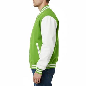 Veste Bomber de Haute Qualité OEM avec Broderie et Patchs, Boutonnée, Épaisse, Oversize, Style Urbain, Veste de Sport, Veste de Baseball - Product Image 5