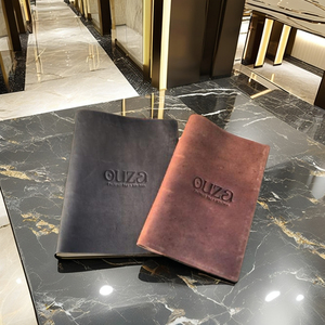 Carpeta de Cuero PU de Diseño de Lujo, Color Personalizado, 10x5 Pulgadas, Certificación ISO9001, Logotipo de Cobre para Hoteles, Restaurantes y Cafeterías - Product Image 4