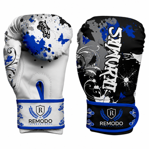 Guantes de Boxeo MMA de Piel Vacuna Transpirable con Diseño Personalizado y Logotipo Impreso, Correa de Muñeca Ajustable, Más Vendidos - Product Image 1