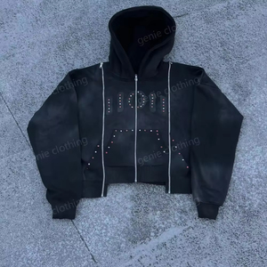 Conjunto Deportivo para Hombre con Sudadera con Capucha y Bolsillos Laterales, Sudadera con Hombros Caídos y Pantalones Deportivos de Pierna Recta y Corte Ajustado - Product Image 4