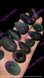 Factory Price Natural Flashy Water <b>Drop</b> Shaped <b>Rainbow</b> Obsidian Crystal Teardrops Wholesale All Shape Jewelry Making FAIJAN GEMS - Product Image 2