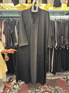 Oferta caliente: Nuevo estilo, hermosa abaya islámica tradicional negra de Dubái para mujer, de poliéster transpirable hasta el tobillo, ideal para primavera. - Product Image 6